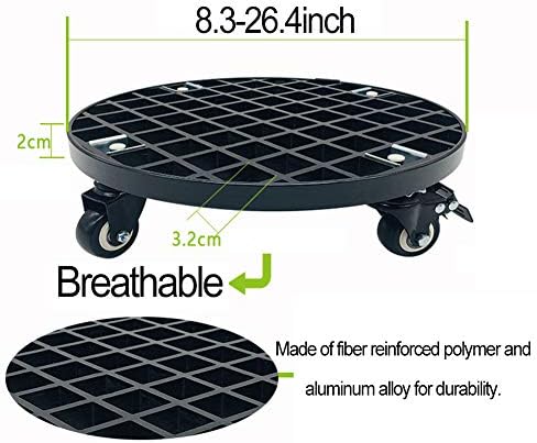 Heavy Duty Plant Caddy with Wheels - 330 lb Capacity, Durable FRP Trolley with Metal Frame, Industrial Grade PU Casters, for Indoor/Outdoor Use - Image 3