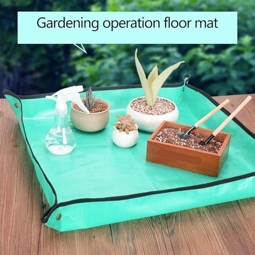 2 PCS Planting Mat Gardening Potting Pad Foldable Garden Plant Flower Pot Pots Transplanting Mats Waterproof for Patio - Image 4