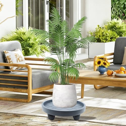 K KASONIC 12 Inch Plant Caddy with Wheels, 220LBS Capacity Rolling Plant Stand Dolly, 2 Pack Round Planter Saucer Mover Base Tray for Indoor Outdoor Potted Plants, Includes 5M Tearable Plant Ties - Image 6