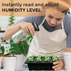 Seed Starter Tray, 10 Pack 12 Cell Seed Starter Kit with Humidity Dome, Reusable Plant Trays for Seedlings, Germination Kit with Humidity Strip for Plant Growing, Starter Pots for Planting - Image 4