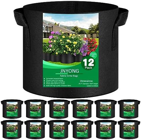 JNYONG NYONG 12-Pack 25 Gallon Thickened Non-Woven Grow Bags by JNYONG