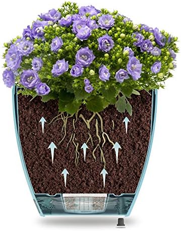 DECOPOTS - 3 Pack Self Watering Planter - Indoor/Outdoor Decorative Flower Pot with Drainage Cartridge and Water Level Indicator (6.7", Jade) - Image 6