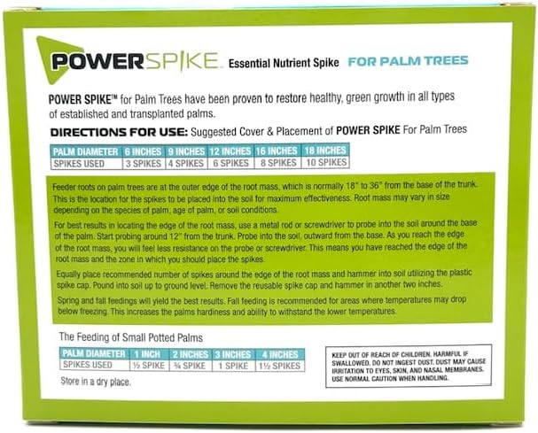 for Palm Trees, Palm Tree Fertilizer Spike. Nutrient Spike formulated to Feed and fertilize All Types of Palm Trees and Address Common Deficiencies. Triple Pack (30 Spikes) 9.6 LBS - Image 7