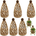 12 Pieces 4 Inch Cotton Rope Macrame Plant Hangers Wall Planters by Unknown