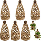 12 Pieces 4 Inch Cotton Rope Macrame Plant Hangers Wall Planters by Unknown