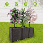 Raised Garden Bed Large Planters for Outdoor Plants Rectangular Elevated Planter Boxes Patio Balcony Deck for Planting Flowers, Vegetables, Tomatoes, and Herbs - Image 5