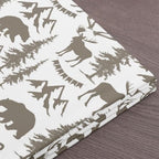 Deer Upholstery Fabric, Christmas Elk Antlers Fabric By The Yard, Bear - Image 7