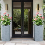 Kante Large Column Square Blue Gray Concrete Planter 27.6" H, Outdoor - Image 6
