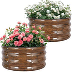 Galvanized Raised Garden Bed- 2Pcs 2x2x1FT Planter Boxes, Grain by Permade