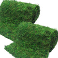 FAICOIA 2 Pcs Floral Moss Rug Roll Dried Moss Sheets for Crafts Table Runner Fairy Gardens Wedding Woodland Decor 12" x 71" Preserved Green Moss Mat for Forest Decoration Carpet Grass Wall 30x180cm by FAICOIA