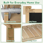 ketive Raised Garden Bed with Transparent Acrylic Side Panels, Elevated Wooden Planter Box with Shelf for Vegetables, Herbs & Flowers,Outdoor Raised Garden Planter for Patio, Balcony & Backyard - Image 6