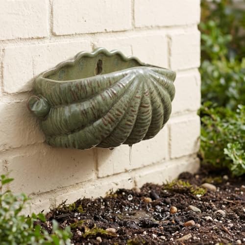 Milisten Ceramic Wall Planter Shell Shape Hanging Flower Pots for Succulent Indoor Outdoor Mount Flower Holder with Drainage Hole - Image 4