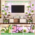 Plant Stand Indoor with Grow Lights 2 Pack Corner Plant Stands 8 Tiered 64" Tall Plant Shelf for Indoor Growing Multiple Metal Flower Holder Home Decor Plant Rack for Living Room Patio Balcony - Image 3