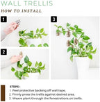 Treleaf Monstrella Wall Clips – Petite Size, Set of 5 Wooden Trellises for Indoor Climbing Plants – Self-Adhesive Plant Wall Fixtures to Create Green Walls – Perfect for Pothos & Vining Houseplants - Image 5
