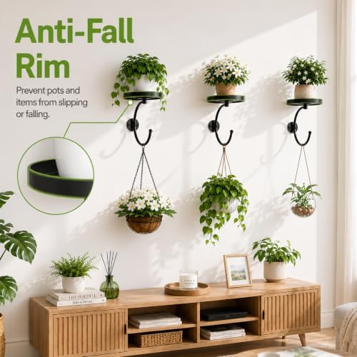 3-Pack Wall Plant Holder for Indoor Outdoor Plants, Metal Wall Planter - Image 4