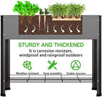 PROXRACER Raised Garden Bed with Detachable Legs Elevated Metal Planter Box for Growing Fresh Herbs Vegetables Flowers Succulents&Other Plants for Outdoor Backyard Patio Deck Balcony Black L - Image 4