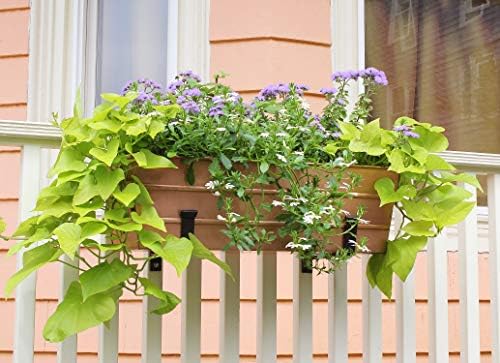 Achla Designs Medium Copper Flower Box with Wall Brackets - Image 3