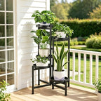 5 Tier Plant Stand Indoor Outdoor Corner Tall Metal Flower Shelf - Image 6