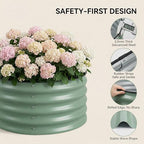 Sponvatt 3Pcs Round Galvanized Raised Garden Bed 2x1 FT Metal Planter Box - Image 4