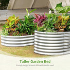 Land Guard Galvanized Metal Raised Garden Bed Kit, 8x4x1.5ft Large Planter Boxes Outdoor, Oval Gardening Box, Patio Garden Planter Box for Vegetables (Silver) - Image 5