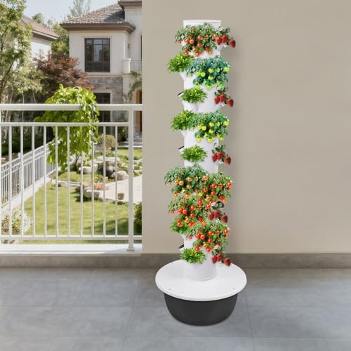 Hydroponic Indoor Growing Tower, 36-Plant Vertical Garden System with Pump and Timer, 9-Tier Hydroponics Growing Tower Kit for Vegetables Herbs, Automatic Circulation Irrigation Indoor Garden - Image 4