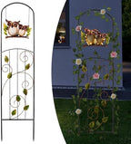 Solar Owl Garden Trellis Metal Climbing Plant Stake by Voumsil