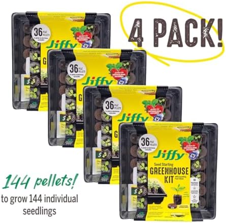 Jiffy Seed Starting Tray Kit - 36 Cell Plant Starter Trays, Portable - 11 x 11 x 4.25 in - 4 Pack - Image 2