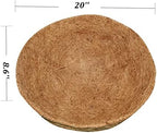 2PCS Hanging Basket Liners Coco Liner 20 Inch Round Coconut Coir Basket for Plants Replacement for Hanging Basket 100% Natural Coconut Fiber Plant Basket Liner for Garden Planter Flower Pot - Image 2