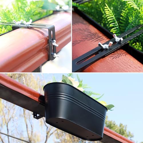Railing Planter Box 16 Inch with Adjustable Brackets (4PCS) - Image 4