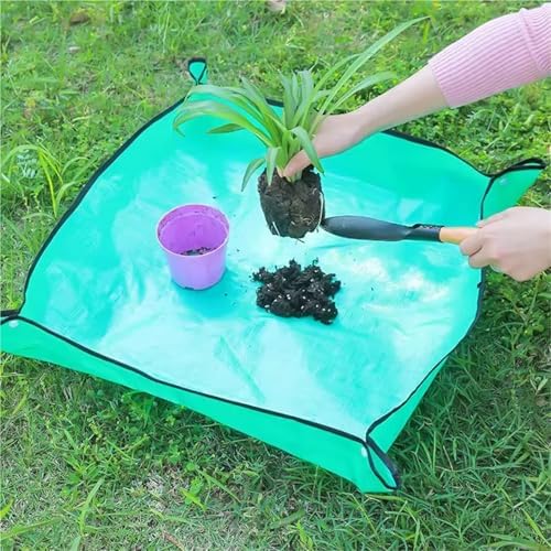 Gardening Mat PE Transplanting Waterproof Square Plants Potting Tray Washable Thicken Foldable Garden Accessories for Indoor Plant Repotting(75cmX100cm) - Image 7