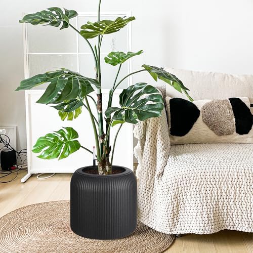 Hipicute 14 Inch Tall Self Watering Pots Set of 2 with Water Level Monitor, Tall Planters for Indoor and Outdoor Plants, Flower Pots for Living Room, Bedroom, Office, Patio, Porch, Garden, Black - Image 2