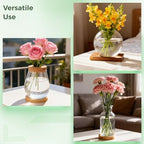 6PCS Plant Propagation Station, Desktop Plant Propagation Jars with Wood Lid and Stand, Glass Propagation Vases for Plant Growing, Hydroponic Home, Office Decor (6 Styles) - Image 5