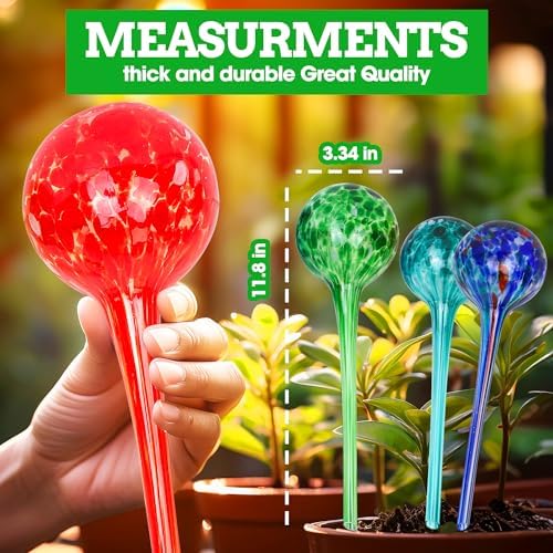 Besti Self-Watering Globes – 4-Pack Extra Large Watering Globes for Plants – Automatic Watering System for Potted Plants – Holds 380-400ml, Waters Plants Up to 2 Weeks (Set of 4 Extra Large) - Image 2