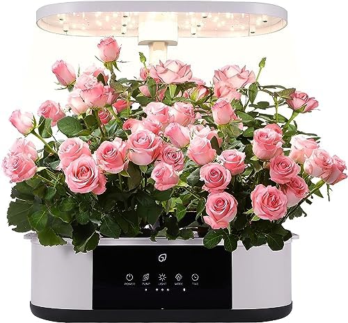 12 Pods Hydroponics Growing System, SXYCMY Indoor Garden Hydroponics Kit with 128 Lamp Beads 24W Full Spectrum Grow Lights in 5 Colors, Up to 16" Adjustable Height for Home Gardening, Auto Timer by SXYCMY