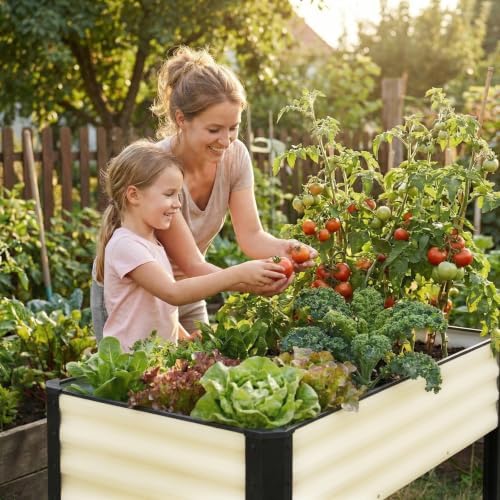 SnugNiture Raised Garden Bed with Legs, 48×18×32in, 2 Pack, White - Image 2