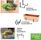 Achla Designs Plain Copper Window Flower Box Planter- Medium (23 1/4"L x 7 3/4"W x 7 1/2"H) - Image 3