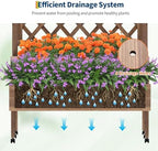 Wooden Raised Garden Bed with Trellis & Wheels, 2-Tier Elevated Planter Box - Image 5