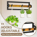 LASZOLA Plant Hanger Holder Shelf Indoor Window Wall Mount, 2 Pack Brown - Image 5
