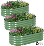 INNO STAGE 3Pcs Galvanized Raised Garden Bed Kit, Outdoor Metal Planter Box by INNOSTAGE