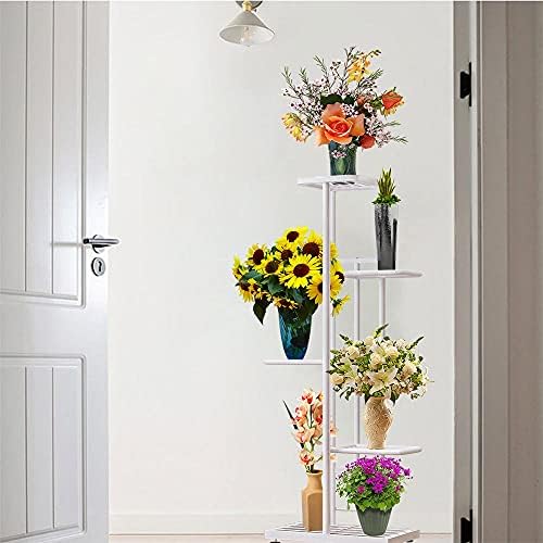 MTB Garden 5 Tier White Metal Plant Stand Indoor Outdoor Flower Pot Display Planter Shelf - Image 5