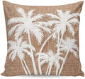 Throw Pillow 18x18 Inch, Tropical Palm Tree Waterproof Outdoor Pillow Covers for Patio with Insert, Vintage Brown Exotic Botanical Plants Decorative Pillowcase Cushion for Couch, Sofa, Bed, Garden by Unknown
