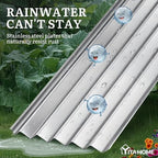 YITAHOME 8x4x3ft Galvanized Raised Garden Bed, Metal Planter Box with Safety Rubber, Gloves, Outdoor Flower Bed for Planting Plants Vegetables, Silver - Image 5