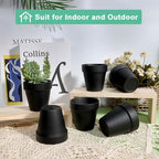 vensovo 3 Inch Black Terracotta & Clay Pot with Drainage, 20 Pack - Image 4