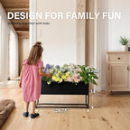 Cocoyard Elevated Planter Box, Black, 28.75" L x 12.25" W x 14" H - Image 2