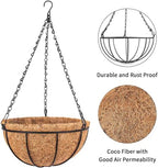 Wizdar Metal Hanging Planters Basket, 5PCS, 12 Inch Round - Image 4