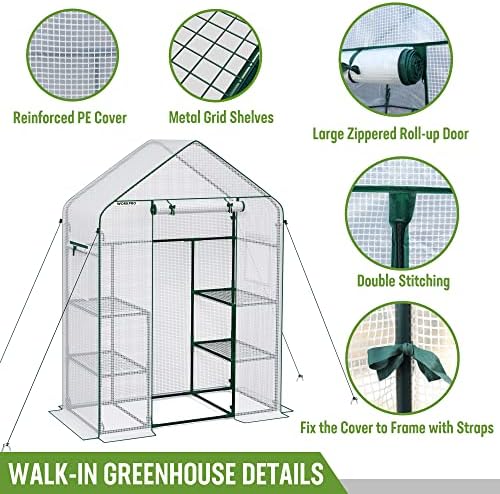 WORKPRO Portable Small Greenhouses(56"x 29"x 77") for Outdoor/Indoor - Image 6