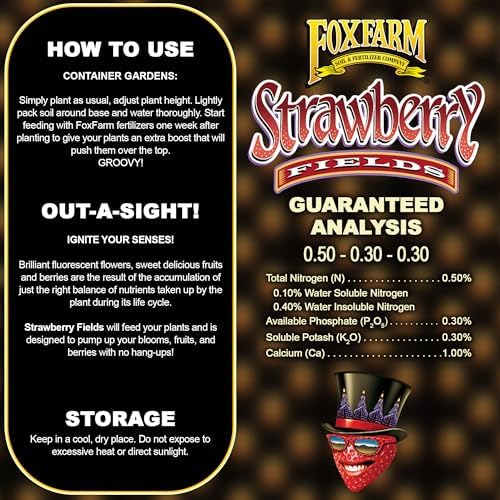 FoxFarm Strawberry Fields Fruiting & Flowering Potting Soil, 1.5 Cu.ft (Pack of 2) - Designed to Pump Up Your Blooms, Fruits, and Berries - Made for the Fruiting and Flowering Stages of Plants - Image 6
