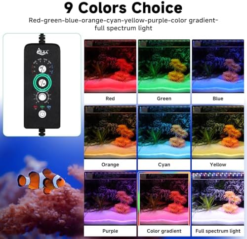 AQQA LED Aquarium Light, 24/7 & DIY Mode Full Spectrum Fish Tank Light - Image 3