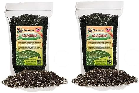 Gardenera Aglaonema Plant Potting Soil - All-Natural Blend for Thriving Aglaonema Plants - Boosts Root Health and Distinctive Foliage - 10 Quart by Gardenera