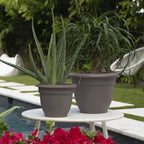 Bloem Ariana 8" Plastic Self-Watering Planter, Peppercorn, 4-Pack - Image 2